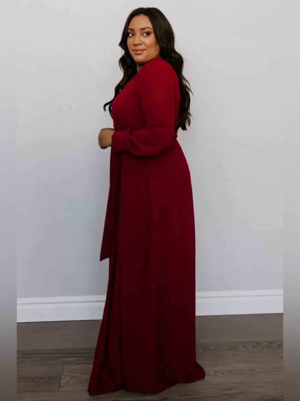 Baltic Born Lydia Maxi Dress Burgundy 1X XL - Picture 5 of 16